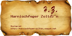 Harnischfeger Zoltán névjegykártya